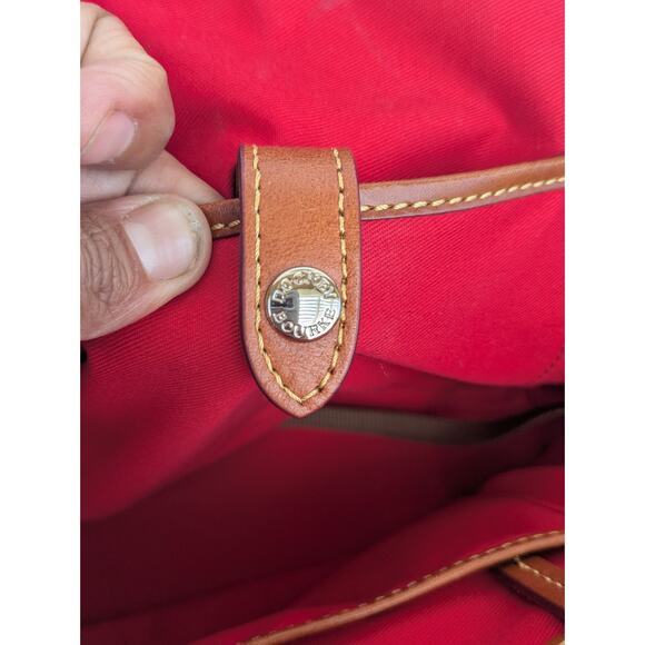 Dooney & Bourke Ostrich Bone Zip Zip Satchel Bone with Brown Ostrich Dots - Picture 8 of 9